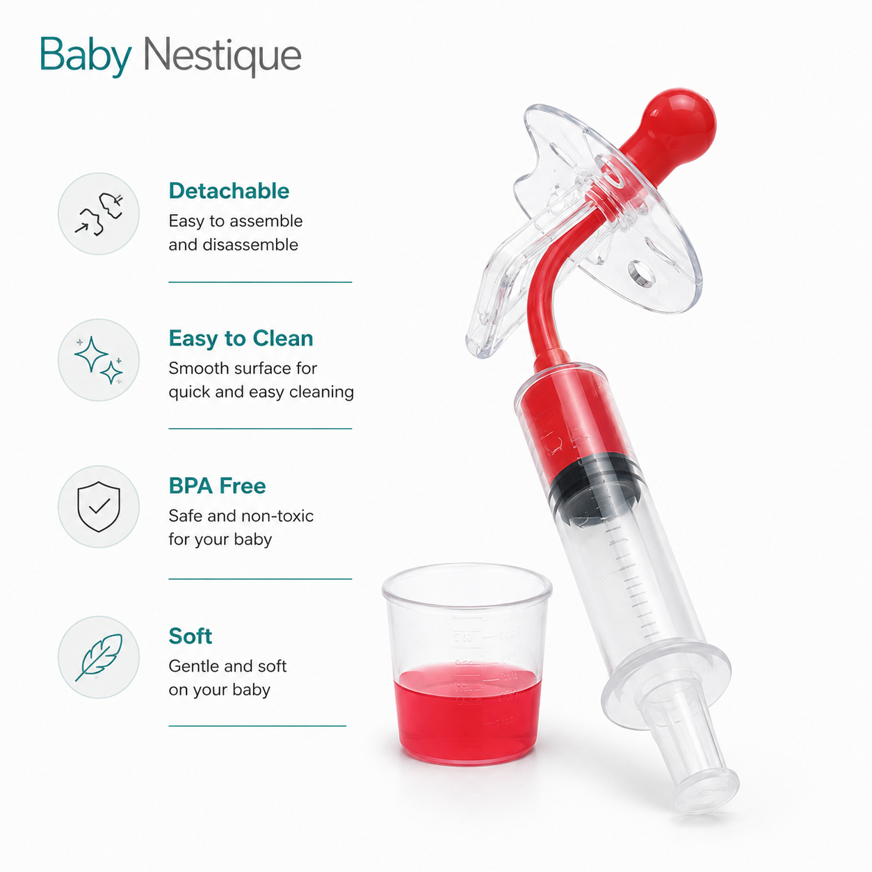 Give Medicine Easily with Baby Pacifier Dispenser